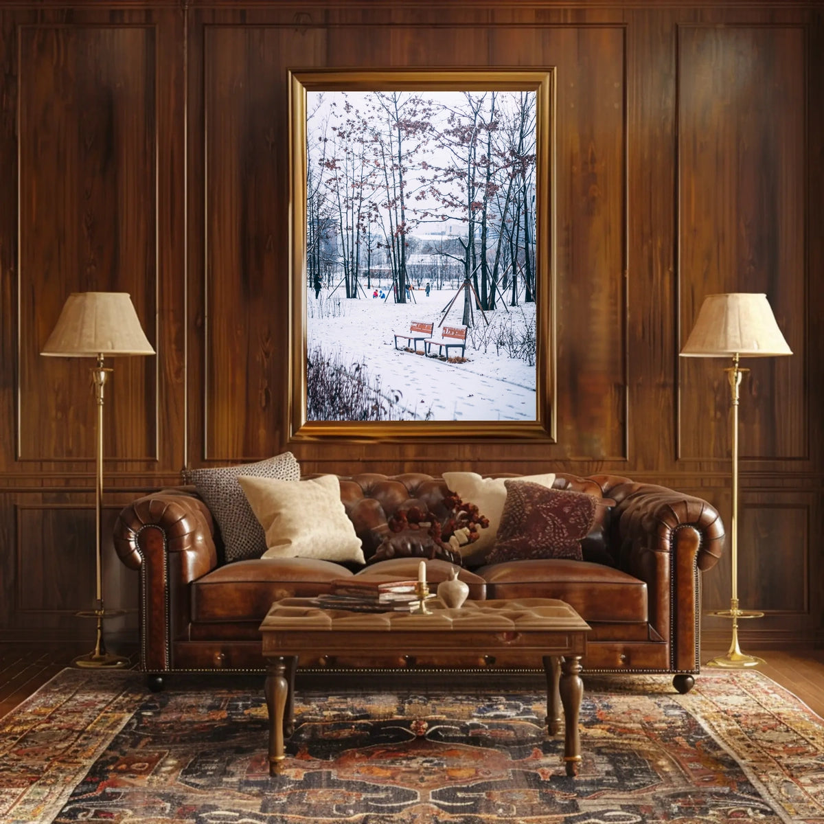 Winter Serenity In The Park Poster