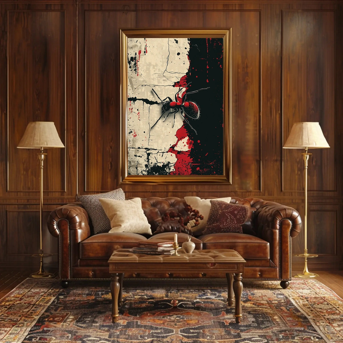 Ant On Abstract Canvas Abstract Poster