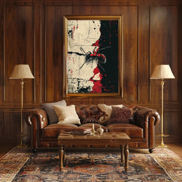 Ant On Abstract Canvas Abstract Poster
