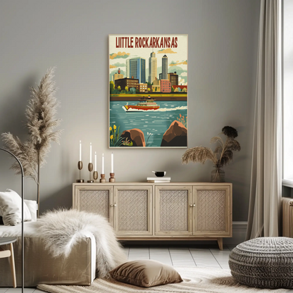 Little Rock Arkansas Vintage Poster