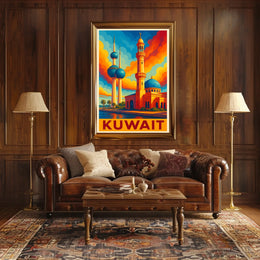 Kuwait Skyline Art Poster