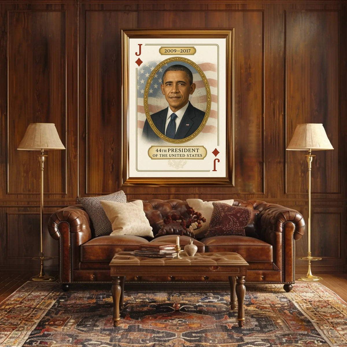 Barack Obama 44th President Portrait Scene For Wall Poster
