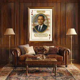 Barack Obama 44th President Portrait Scene For Wall Poster