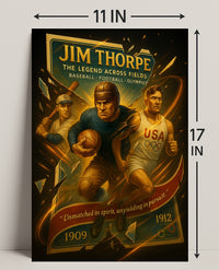 Jim Thorpe Legend Across Fields Poster Art PosterGoat