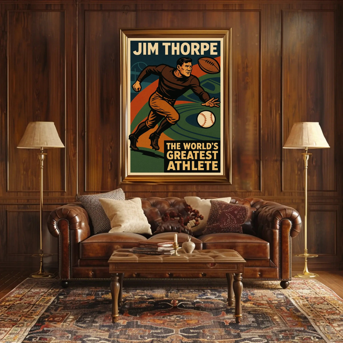 Jim Thorpe Legendary Athlete Poster