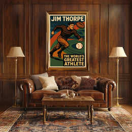 Jim Thorpe Legendary Athlete Poster
