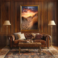 Indiana Dunes Sunset Poster Vintage Travel Wall Art