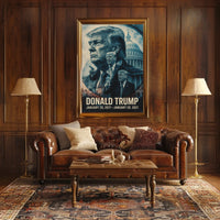 Donald Trump 45th President of the United States Double Exposure Poster