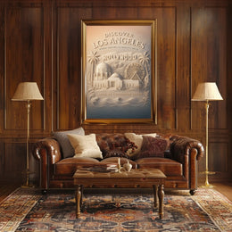 Los Angeles Dreamscape Vintage Landmarks Art Poster