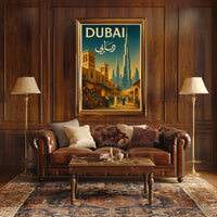 Discover Dubai Poster A Blend Of Tradition And Modernity
