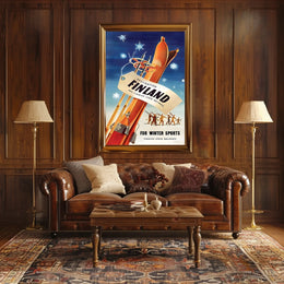 Destination Finland Winter Sports Poster