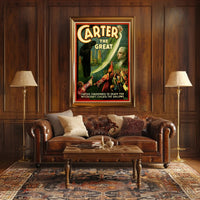 Carter the Great Vintage Magician Show Cultural Poster