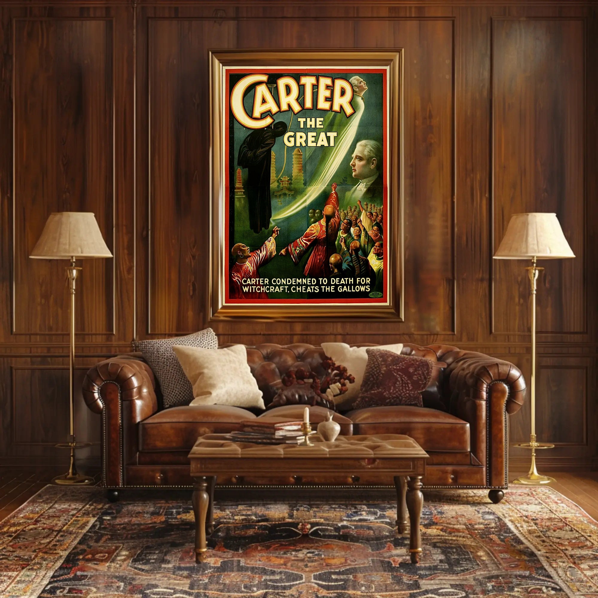 Carter the Great Vintage Magician Show Cultural Poster