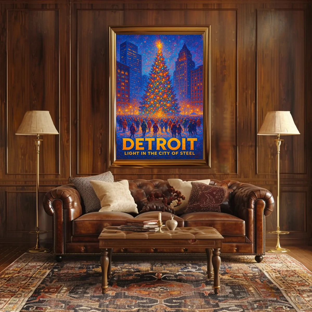 Detroit Light In The City Of Steel Poster