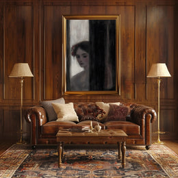 Contemplative Portrait of a Woman - Artistic Poster PosterGoat