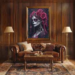Día de los Muertos Skeleton Art Cultural Poster