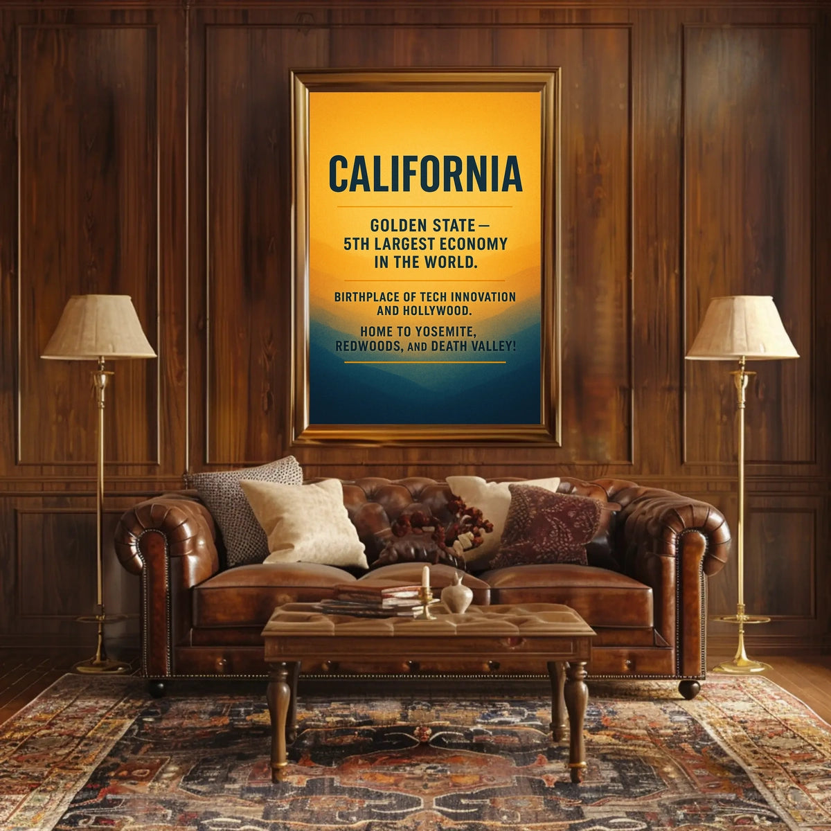 California The Golden State Poster