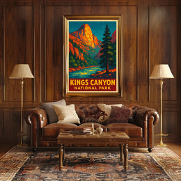 Kings Canyon Vintage Adventure Nature Lovers Poster
