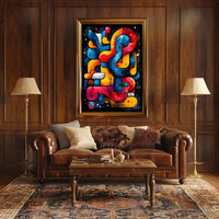 Colorful Abstract Maze Abstract Poster
