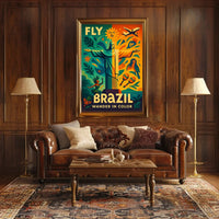 Brazil Travel Poster Vibrant Rio de Janeiro Adventure PosterGoat