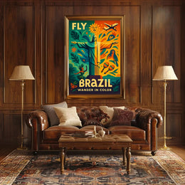 Brazil Travel Poster Vibrant Rio de Janeiro Adventure PosterGoat