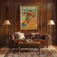 Jim Thorpe Athletic Legend Poster Wall Art Decor Travel