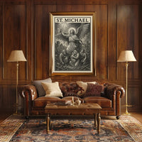 Saint Michael Archangel Stylized Art Poster