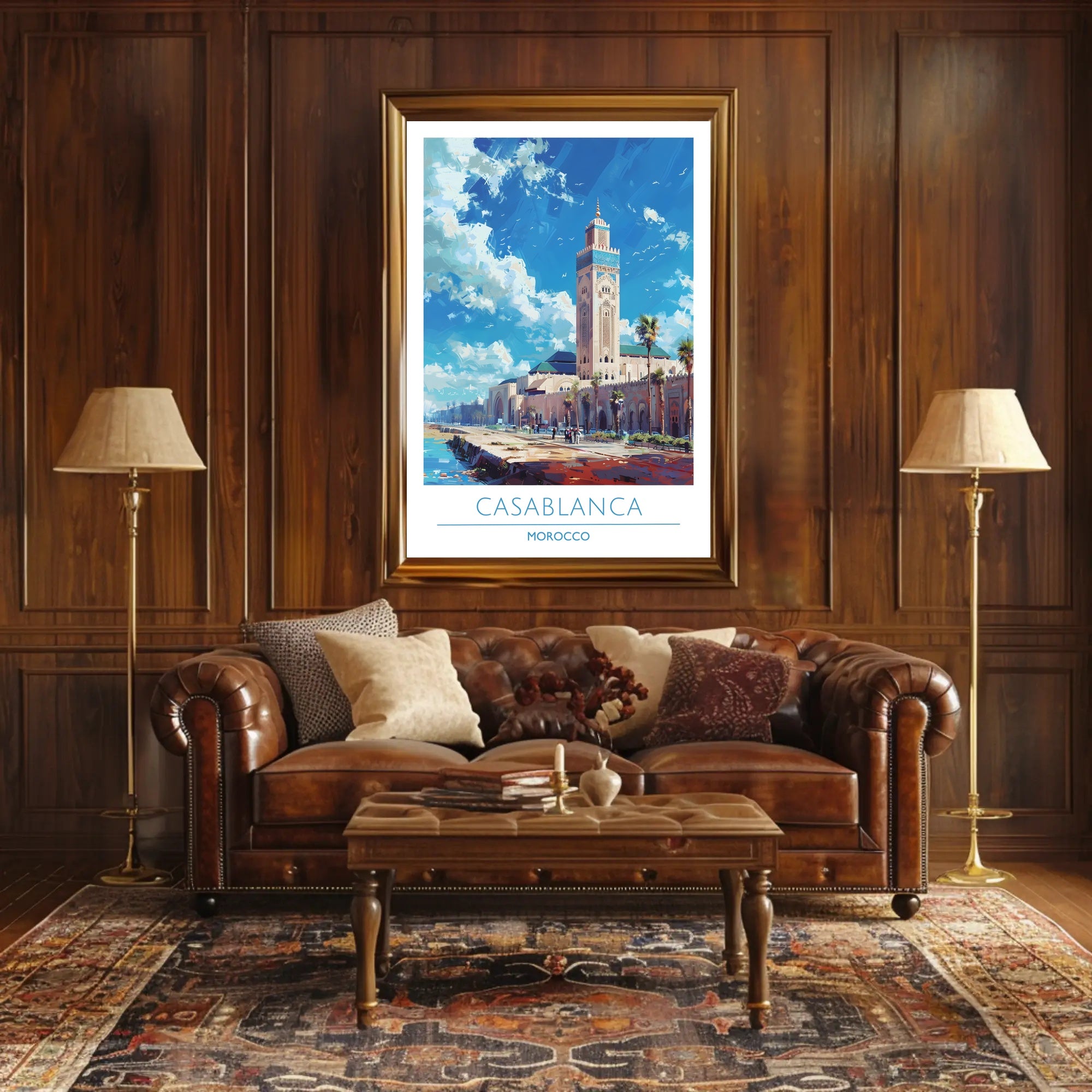 Casablanca's Iconic Architecture Poster