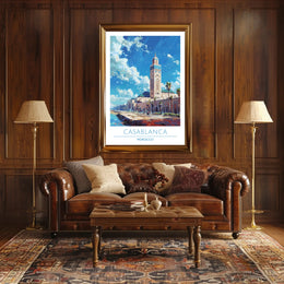 Casablanca's Iconic Architecture Poster
