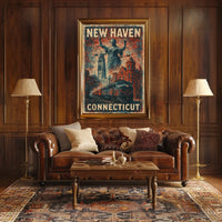 New Haven, Connecticut A Vintage Poster