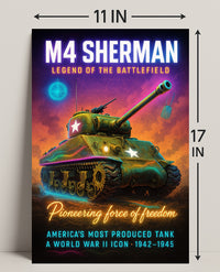 M4 Sherman Legend of the Battlefield Poster PosterGoat
