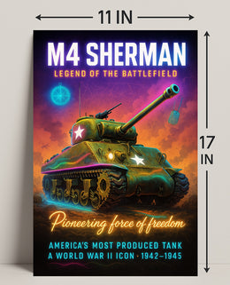 M4 Sherman Legend of the Battlefield Poster PosterGoat
