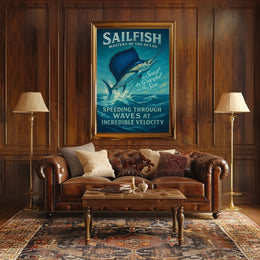 Sailfish Adventure Masterpiece: Oceanic Animal Poster