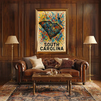South Carolina Splash Poster
