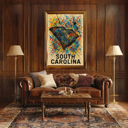South Carolina Splash Poster
