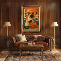 Ramen Cat Delight Poster