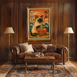 Ramen Cat Delight Poster