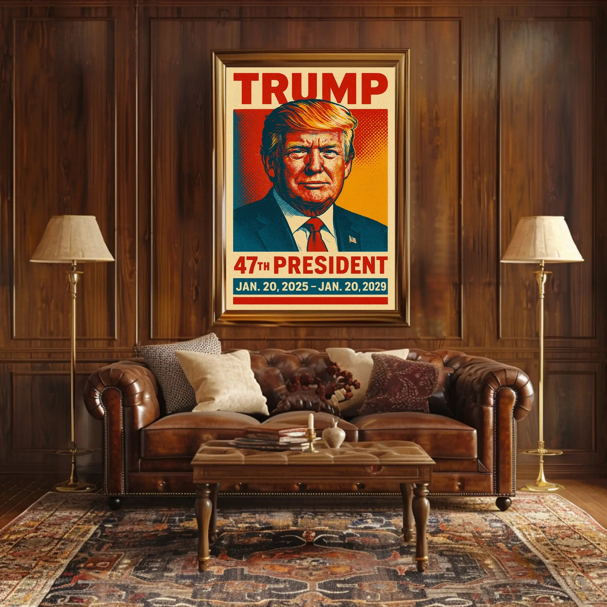 Trump 47th President Pop Art Wanderlust Poster