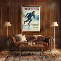 Davos 1913 International Ice Sports Festival Poster PosterGoat