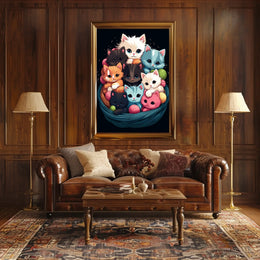 Basket Of Kittens Poster