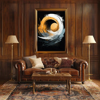 Dynamic Wave Vortex Abstract Art Print Poster