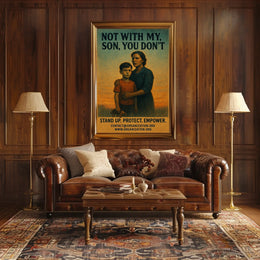 Empowerment Vintage Poster: Mother and Son Bond