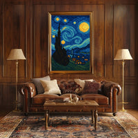 Pixelated Starry Night Poster
