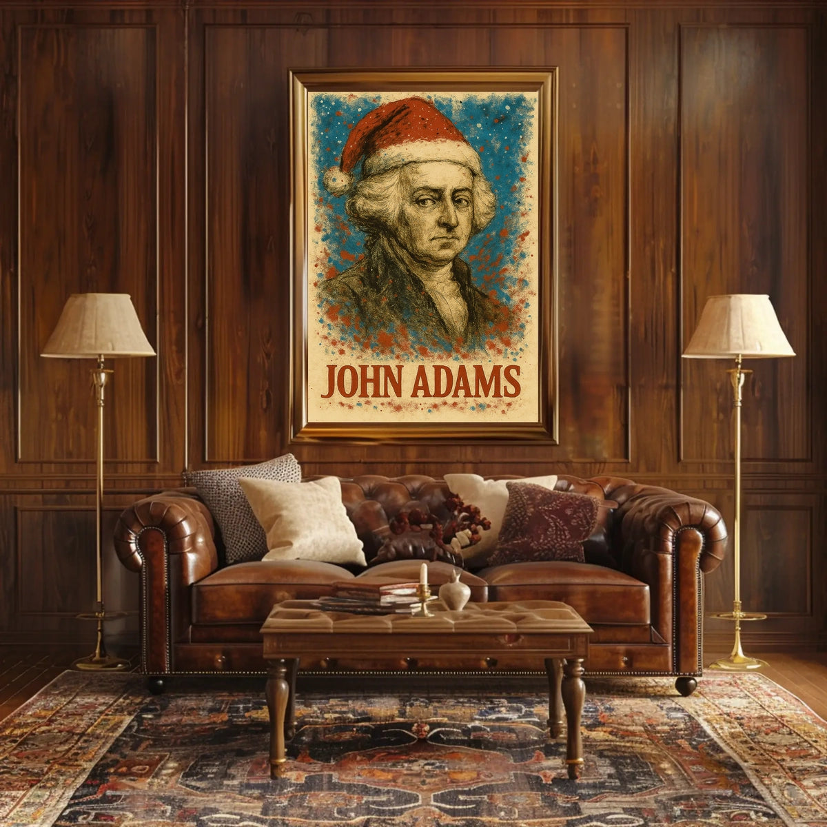 John Adams 2nd President of the United States Christmas SeriesPoster