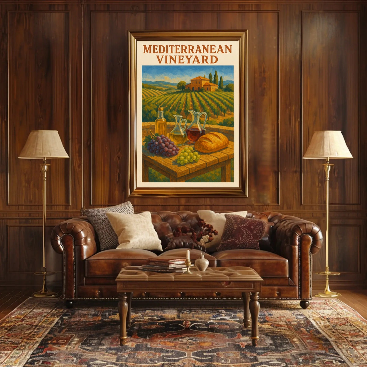 Mediterranean Vineyard Poster