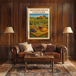 Mediterranean Vineyard Poster