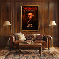 John Adams 2nd President of the United States Zombidents Poster Series