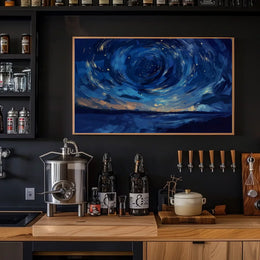 Starry Night Impressionist Art Poster for Home Decor