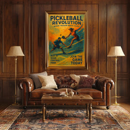Pickleball Energy Unleashed: Central Park Sports Poster