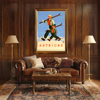 Austria Skiing Promotion Poster PosterGoat